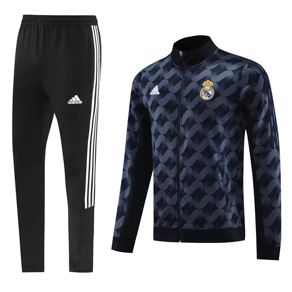 AAA Quality Real Madrid 23/24 Tracksuit - Black/Grey